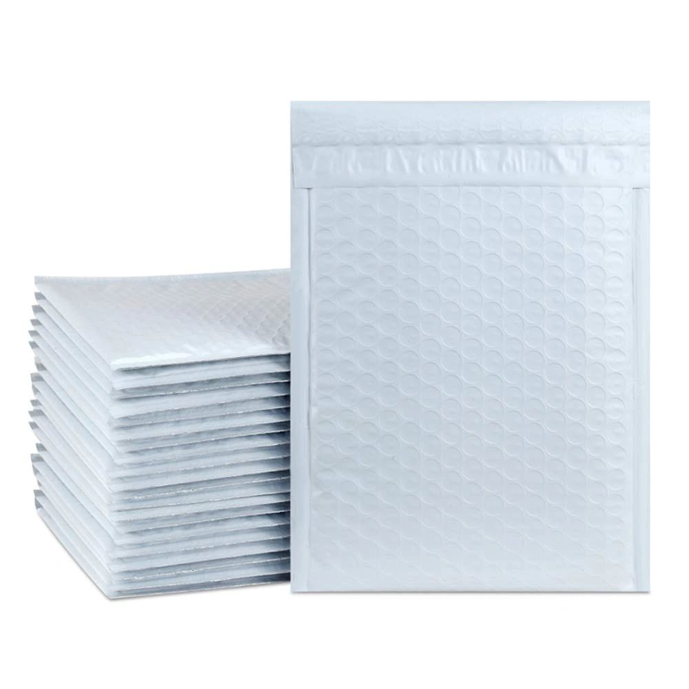 White poly bubble mailers 10.5x16